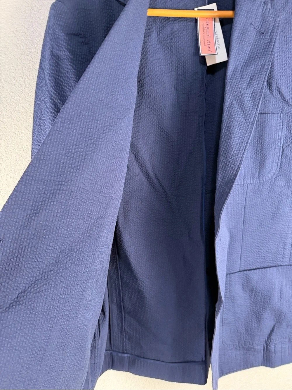Vineyard Vines Seersucker Navy Blazer Sz 40